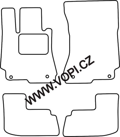 Autokoberce Mercedes C W204 2006-2013 Royalfit (2988)